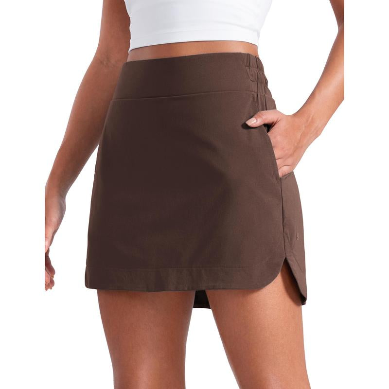 CRZ YOGA High Waisted Golf Skirts for Women a Line Tennis Athletic Casual Skort Skirt with Shorts Pockets