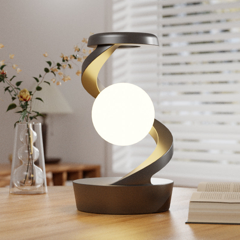 Rotating Moon Desk Lamp with Phone Wireless Charging Sensor Control 