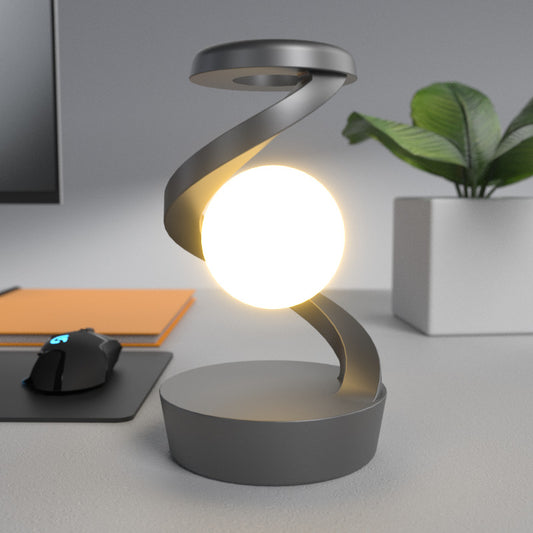 Rotating Moon Desk Lamp with Phone Wireless Charging Sensor Control 