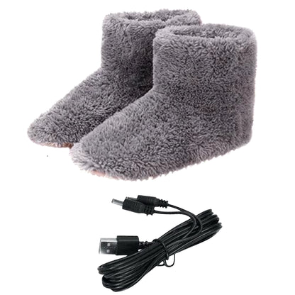 Electric Heater Foot Warmer USB Charging Power Saving Fleece Couple Warm Foot Cover Feet Heating Pads for Home Bedroom Sleeping