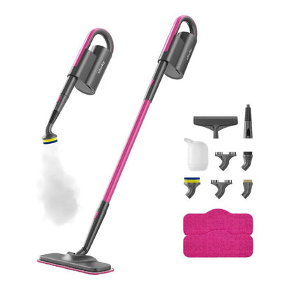 Schenley 7-In-1 Steam Mop with Detachable Handheld Steamer for Walls, Floors, Tiles, Tackles Grease & Sticky Messes, Includes Multiple Accessories